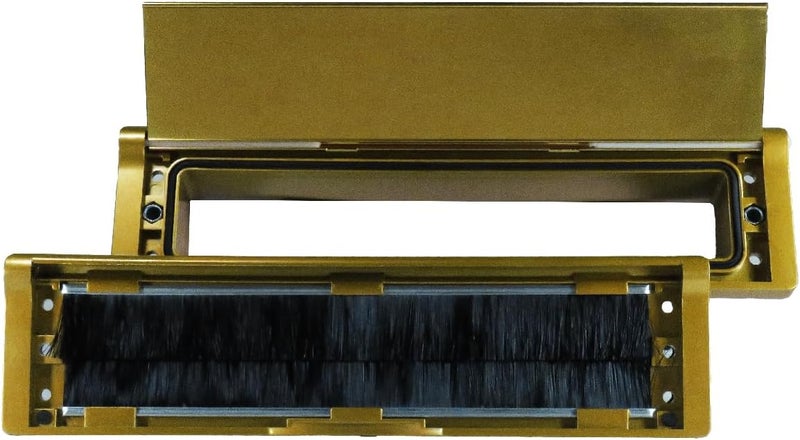 Draft Dodger 12"" Insulated Universal Telescopic Polished Gold Mail Slot Mailbox - Image 5